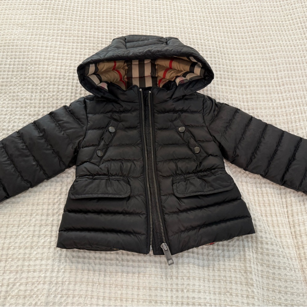 Burberry Black Puffer Jacket for girls
